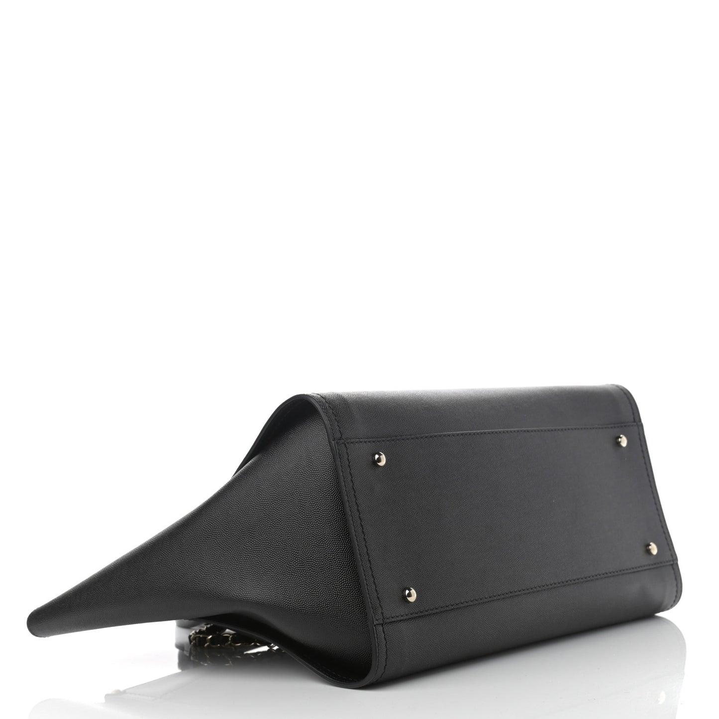 Caviar Medium Studded Deauville Tote Black