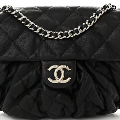 Chanel Washed Lambskin Quilted Medium Chain Around Messenger Black 8 of 11