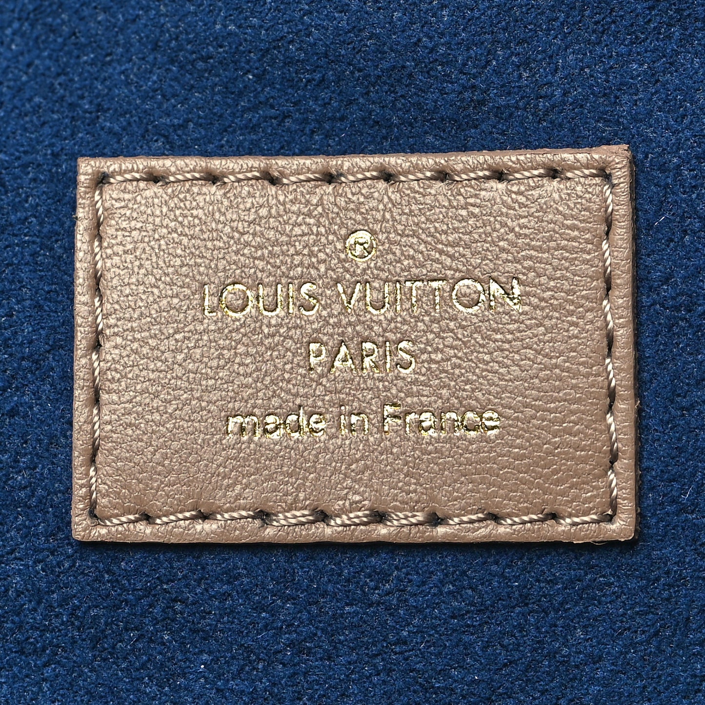 Lambskin Embossed Monogram Coussin MM Taupe