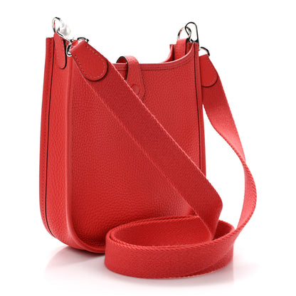 Hermes Taurillon Clemence Evelyne TPM Rouge Pivoine 3 of 8