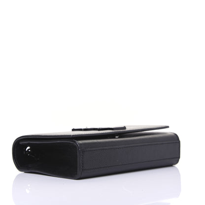 Saint Laurent Grain De Poudre Small Monogram Kate Satchel Black 4 of 14