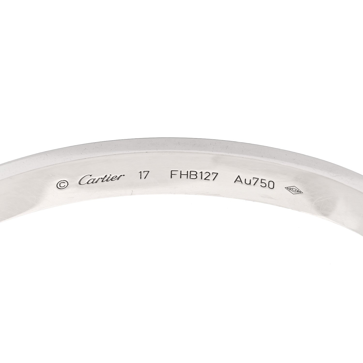 Cartier 18K White Gold LOVE Bracelet 17 4 of 4