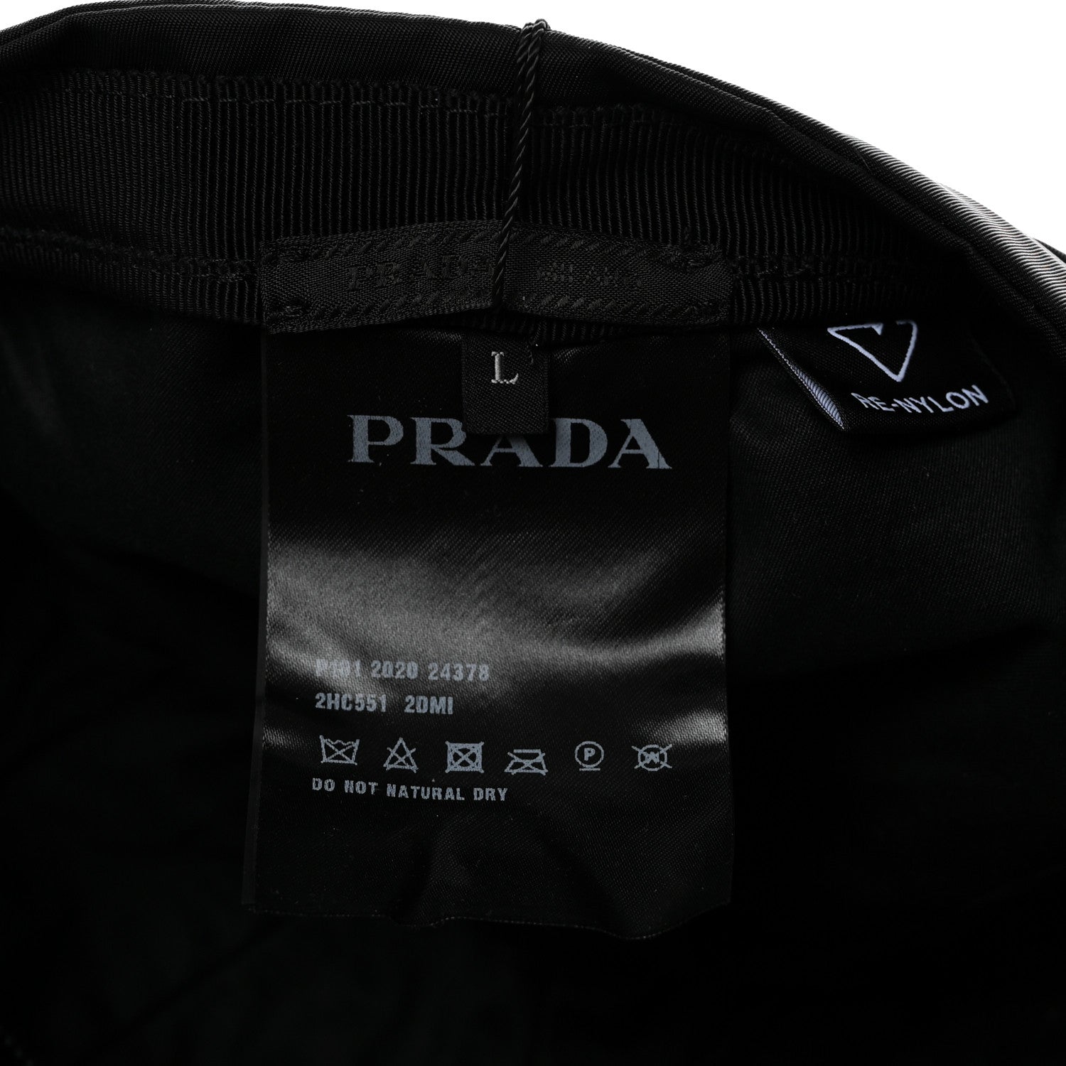 Prada Re-Nylon Mens Newsboy Hat L Black 7 of 8