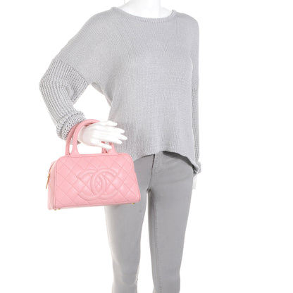 Chanel Caviar Quilted Small Bowler Pink 2 of 7