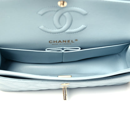 Chanel Caviar Quilted Small Double Flap Light Blue 5 of 9