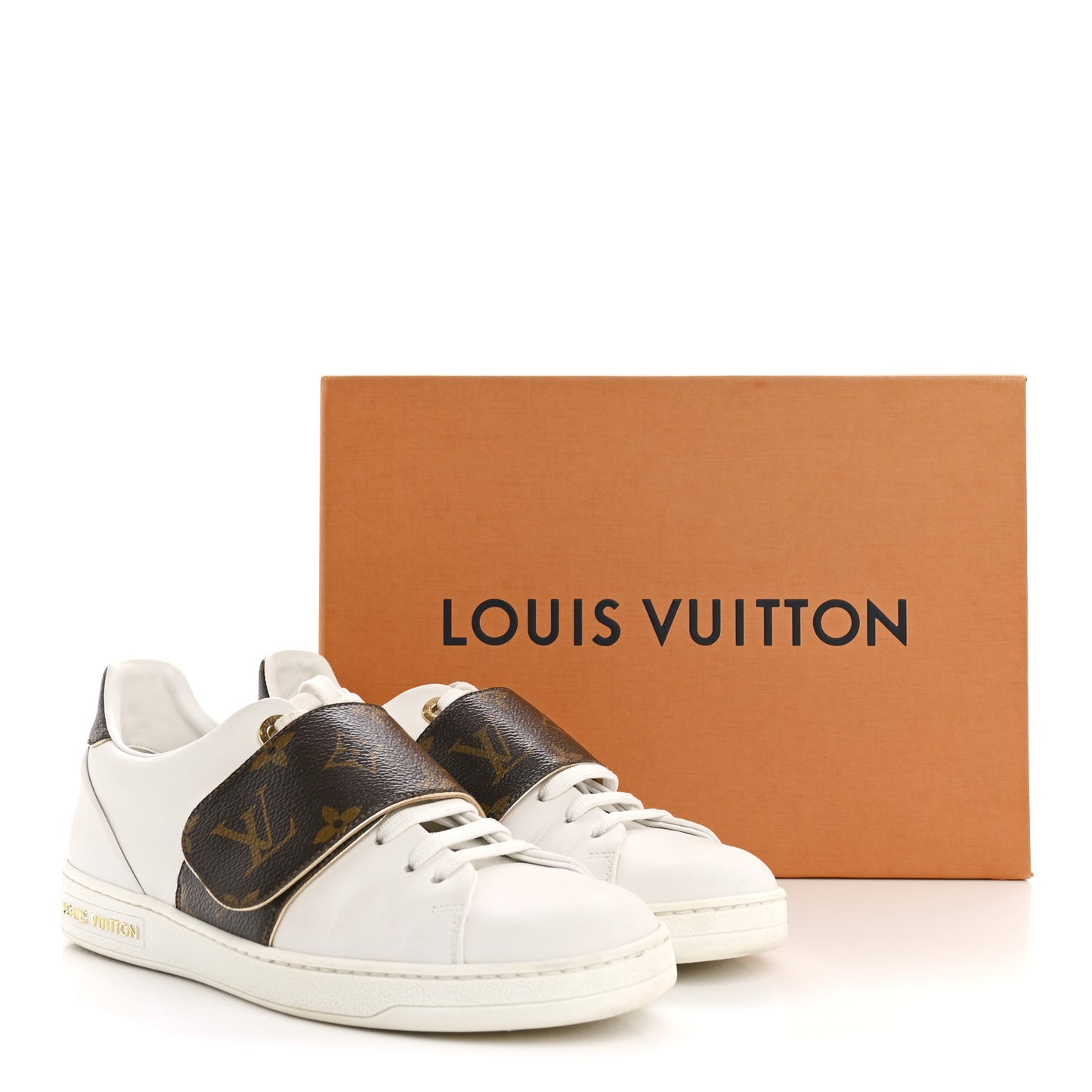 Calfskin Monogram Frontrow Sneaker 36 White