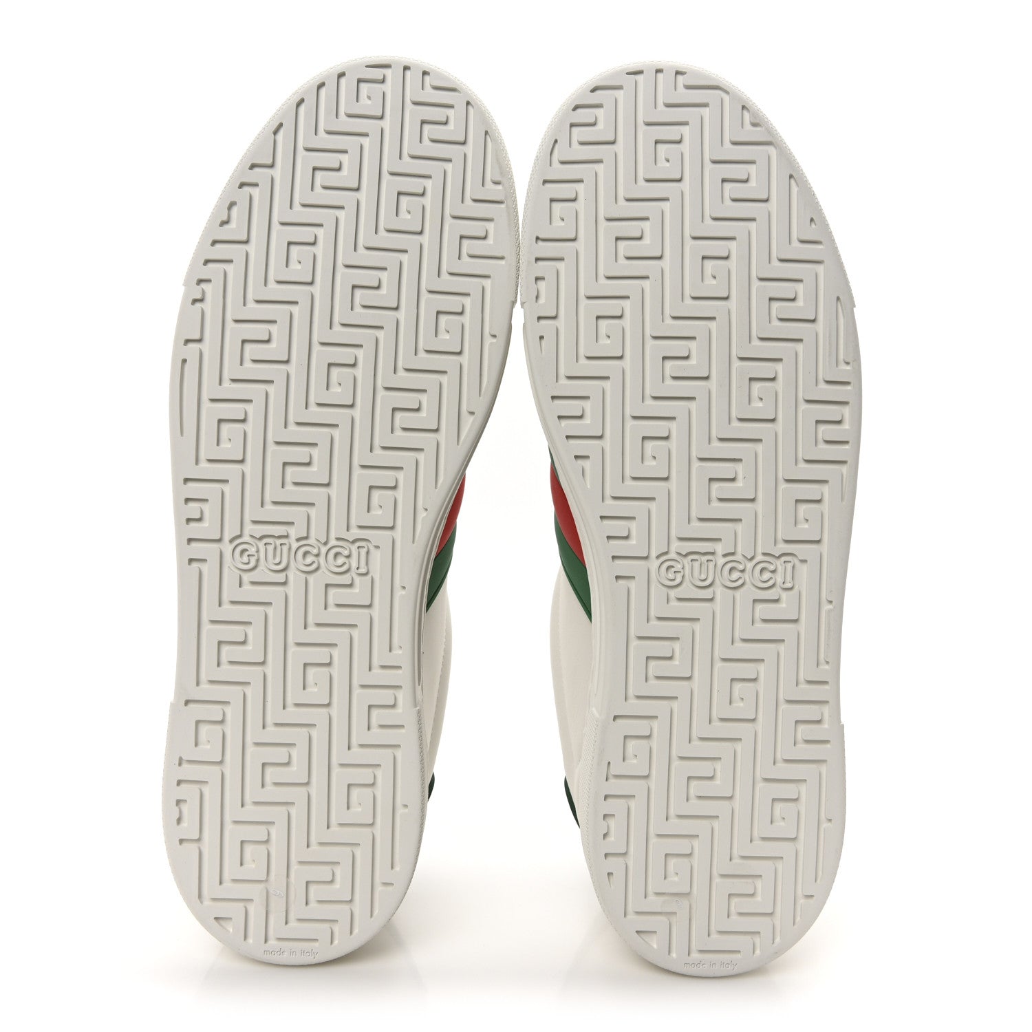 Gucci Ultralight Plume Calfskin Rubber Web Mens New Ace Sneakers 9 Green White Red 6 of 9