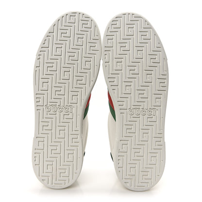 Gucci Ultralight Plume Calfskin Rubber Web Mens New Ace Sneakers 9 Green White Red 6 of 9