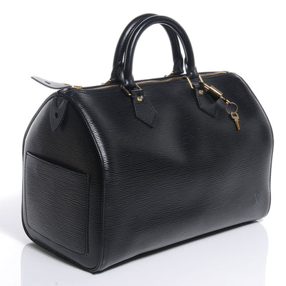Louis Vuitton Epi Speedy 30 Black 3 of 7