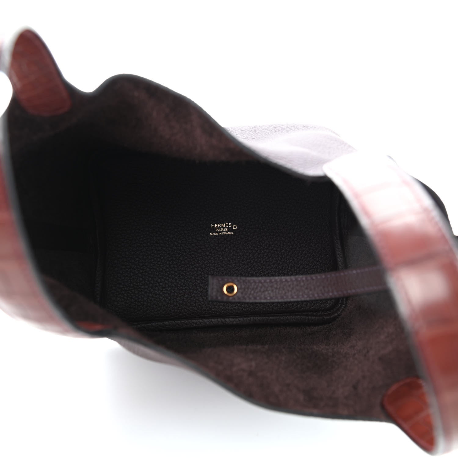 Hermes Taurillon Clemence Matte Alligator Picotin Lock Touch 18 PM Rouge Sellier Bourgogne 4 of 4