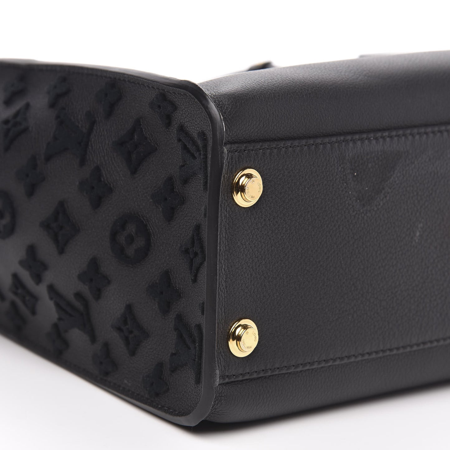 Calfskin Monogram Tufting On My Side Black