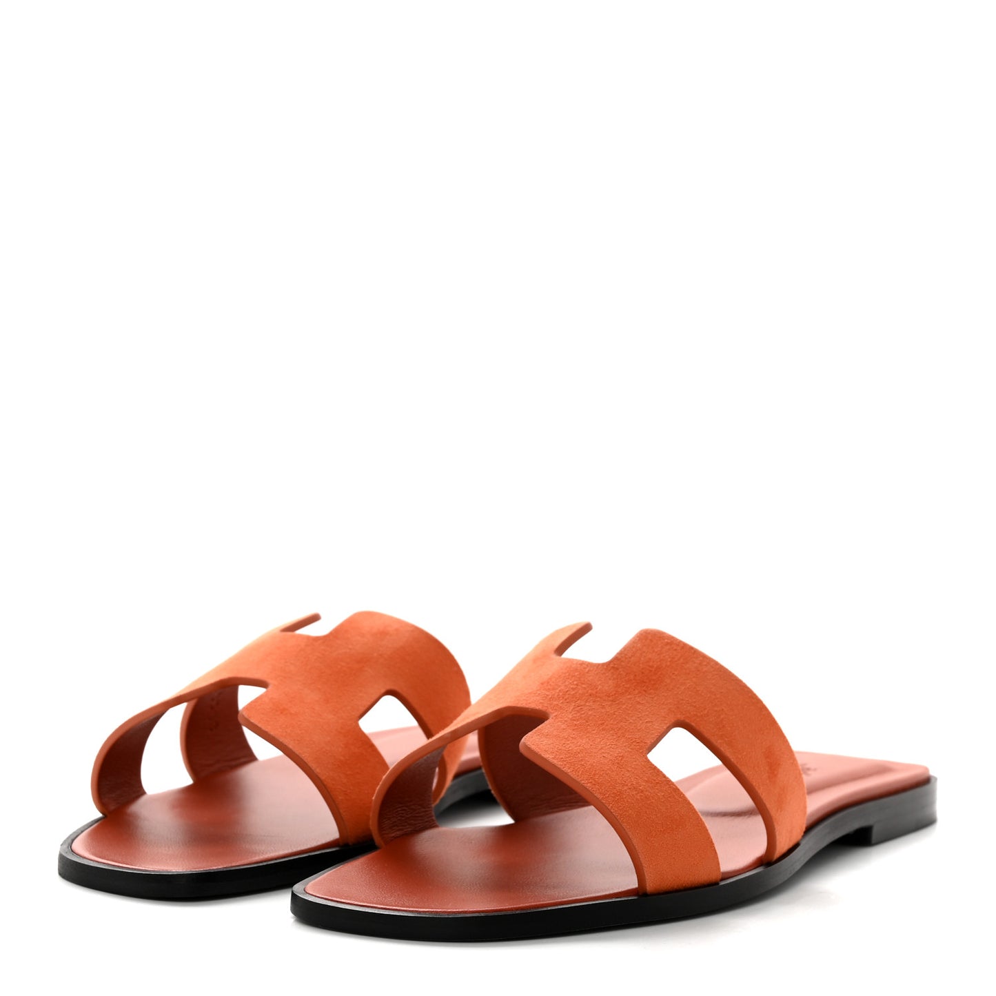 Suede Goatskin Oran Sandals 40 Orange