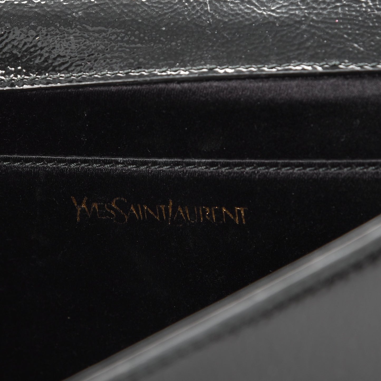 Textured Patent Monogram Large Belle De Jour Clutch Black