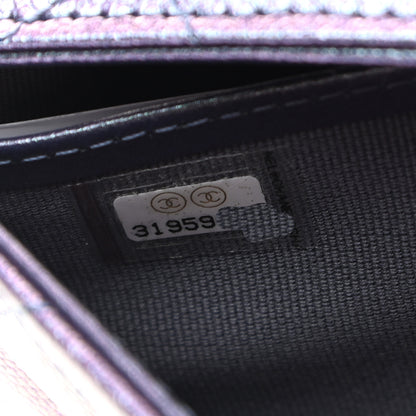 Chanel Iridescent Caviar Quilted Large Gusset Flap Wallet Dark Blue 8 of 8