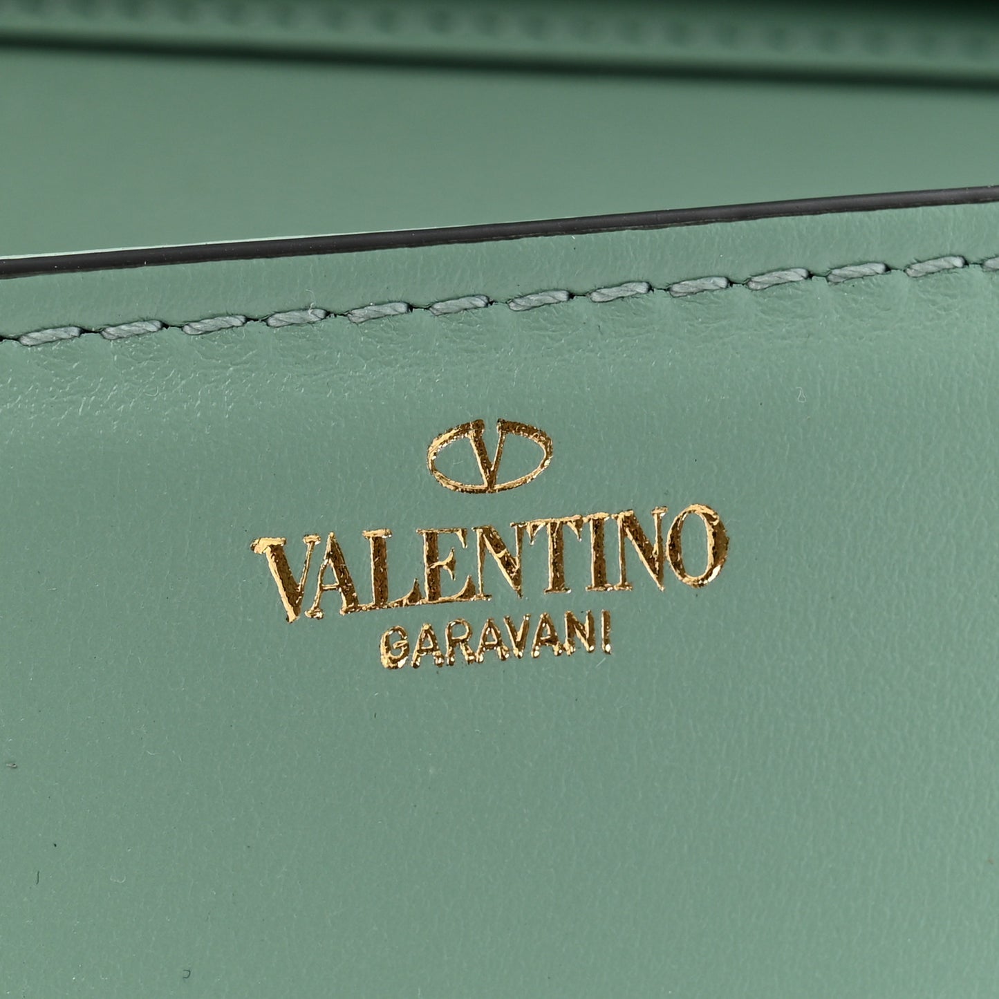 Calfskin Crystal Vlogo Loco Shoulder Bag Morning Dew