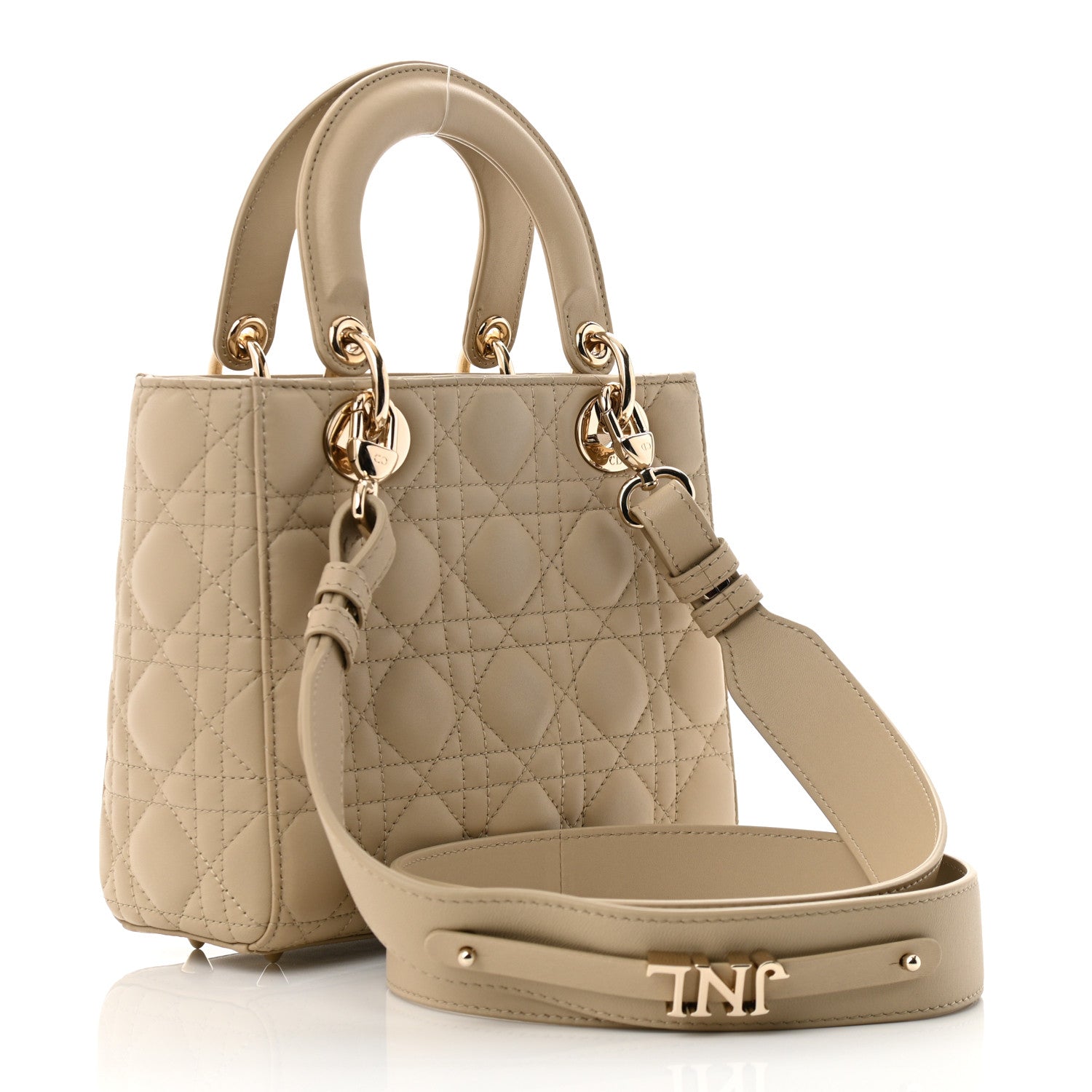 Christian Dior Calfskin Cannage Small My ABCDior Lady Dior Beige 2 of 10