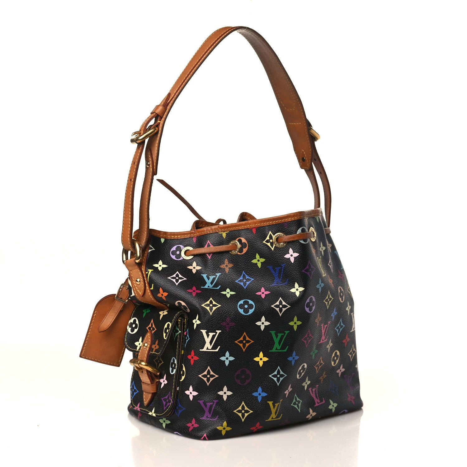 Louis Vuitton Monogram Multicolor Petit Noe Black 3 of 13