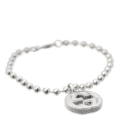 Gucci Sterling Silver Interlocking GG Charm Bracelet 1 of 7