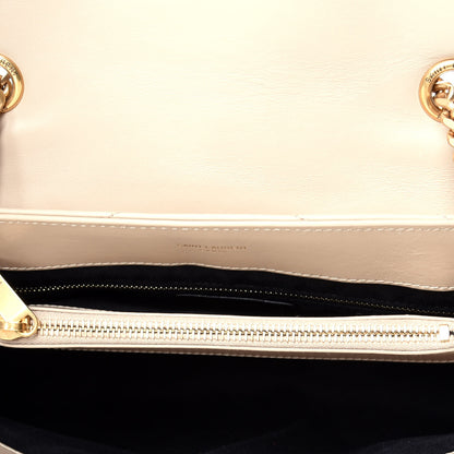 Saint Laurent Calfskin Y Quilted Monogram Medium Loulou Chain Satchel Nude Powder 5 of 9