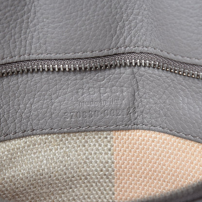 Gucci Cellarius Calfskin Large Bamboo Daily Top Handle Bag Storm Grey 8 of 18