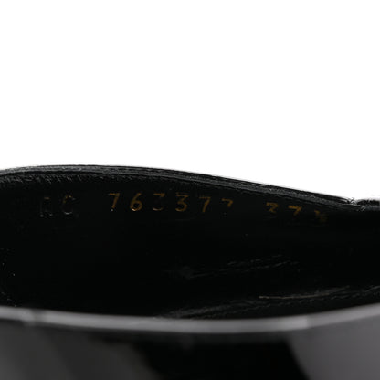 Saint Laurent Patent Calfskin Crystal Anouk Pumps 37.5 Black 9 of 12