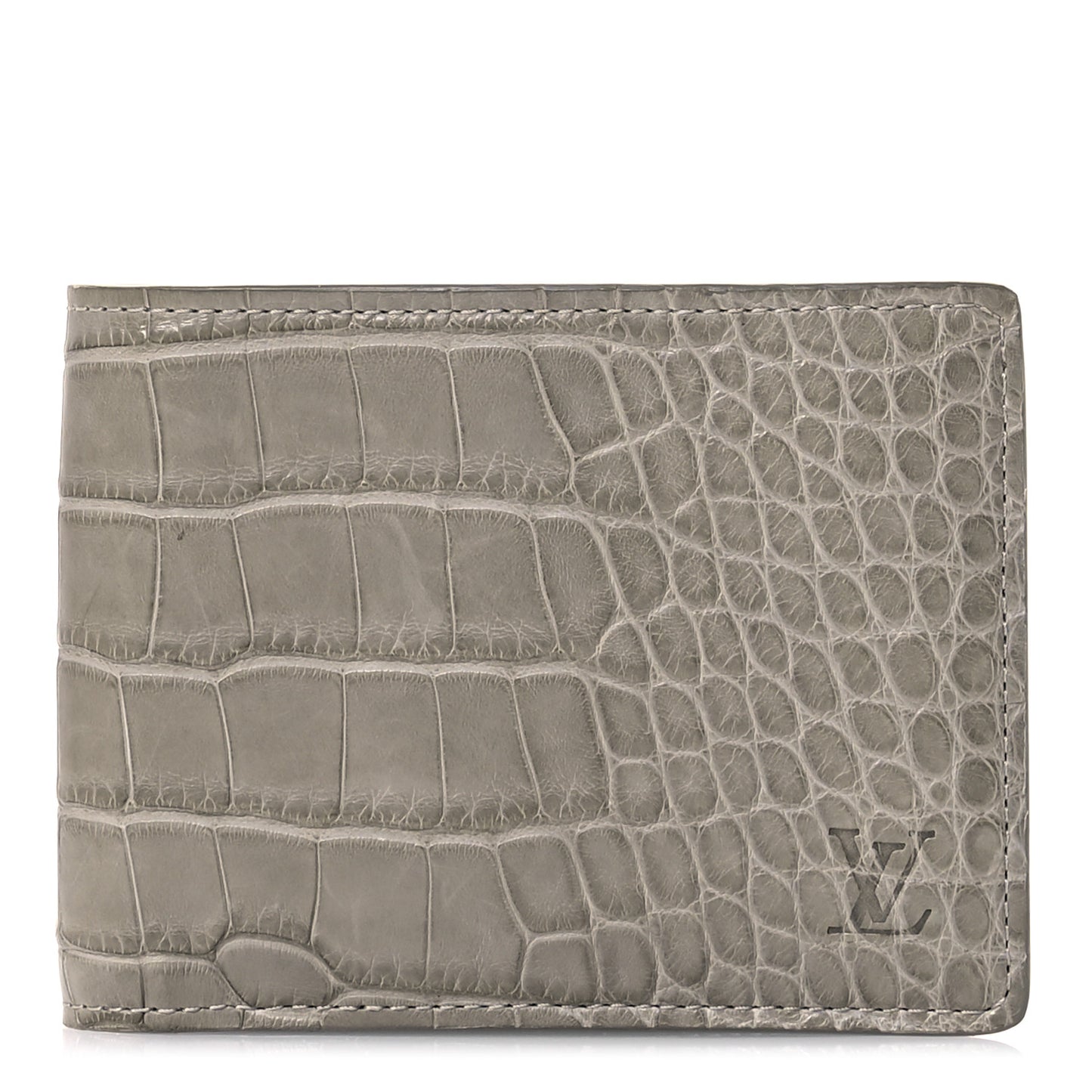 Crocodile Multiple Wallet Gray