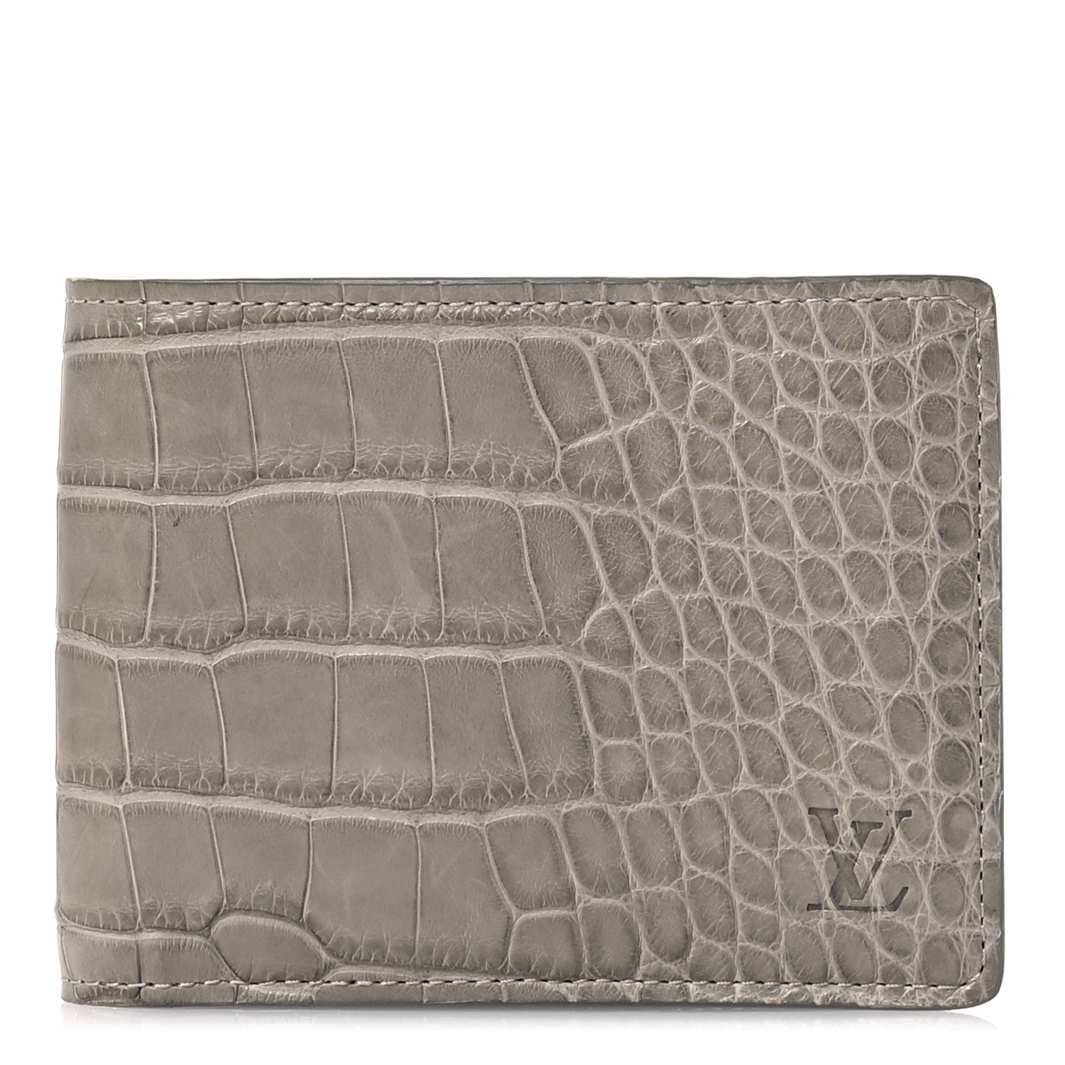 Louis Vuitton Crocodile Multiple Wallet Gray 1 of 7