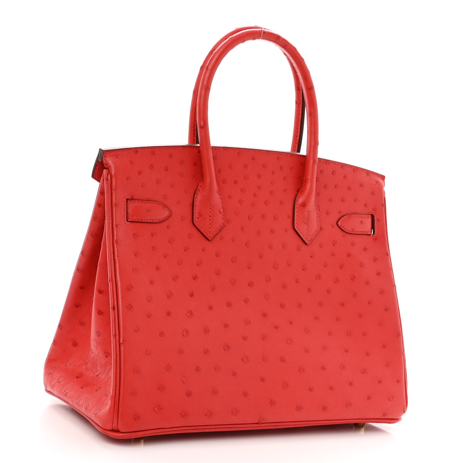 Hermes Ostrich Birkin 30 Rouge Vif 3 of 14