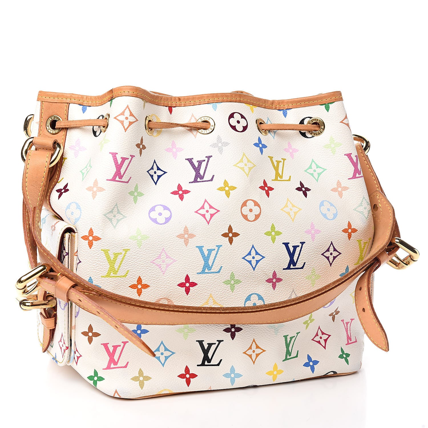 Louis Vuitton Monogram Multicolor Petit Noe White 3 of 12
