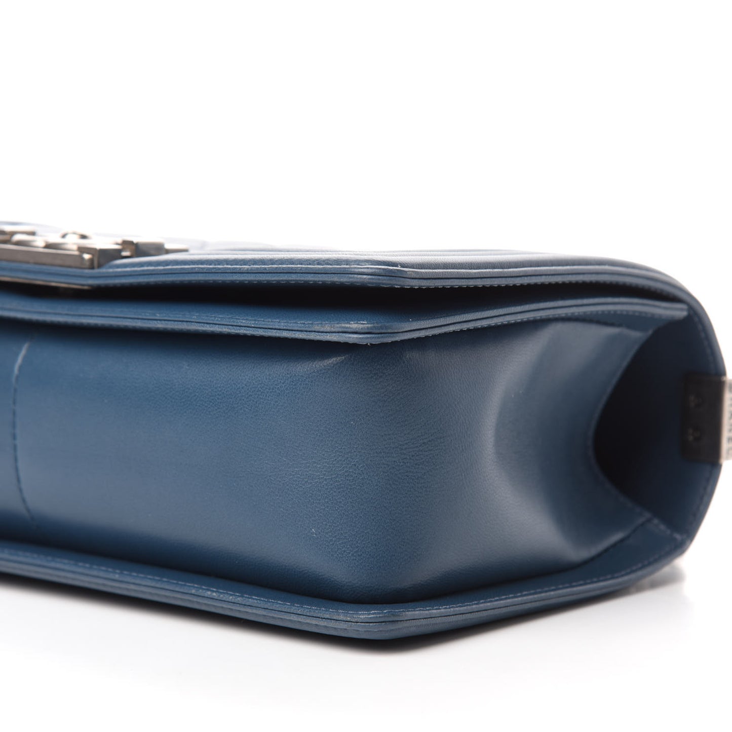 Lambskin Quilted Medium Boy Flap Blue