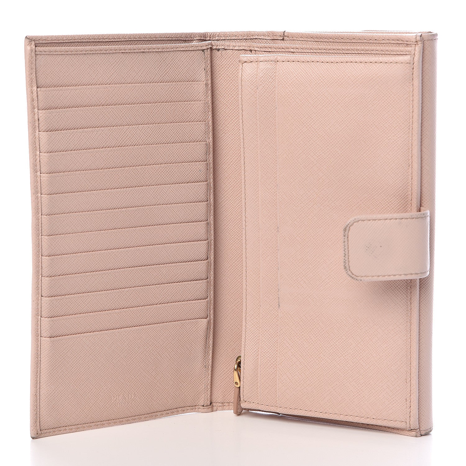 Prada Saffiano Metal Continental Flap Wallet Cipria 5 of 13