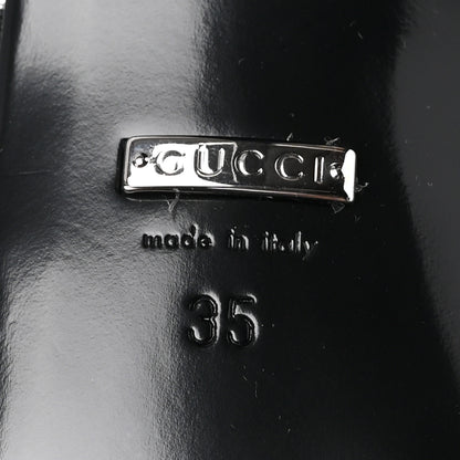 Gucci Tela Retino Kid Scamosciato Crystal GG Monogram Square G 95mm Slide Sandals 35 Black 8 of 8