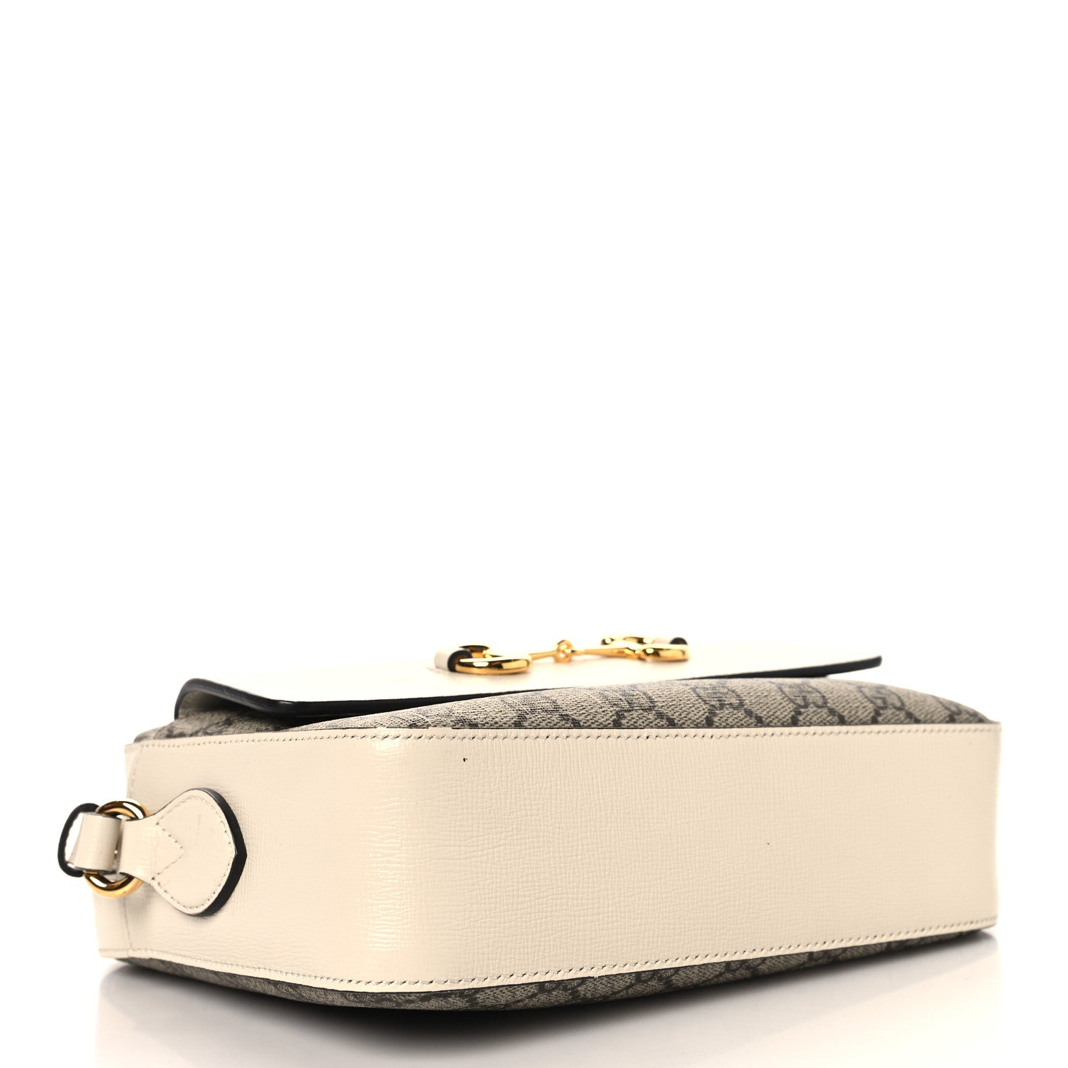 Gucci GG Supreme Monogram Small Horsebit 1955 Shoulder Bag Beige Mystic White 4 of 10