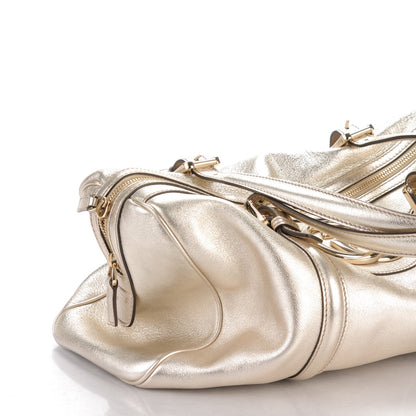 Gucci Metallic Calfskin Medium Britt Boston Gold 8 of 8