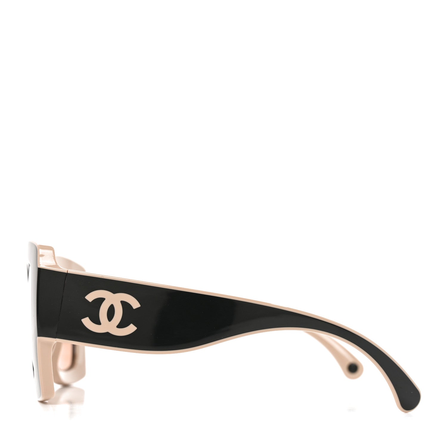 Chanel Acetate Square Sunglasses 6059 Black Beige 3 of 7