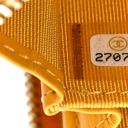 Chanel Caviar Quilted Zip Coin Purse Yellow 7 of 10