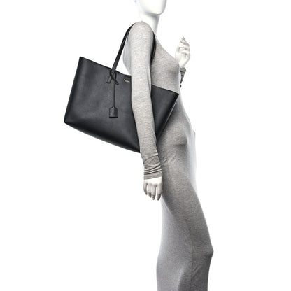 Saint Laurent Calfskin Large Shopping Tote Black 2 of 12