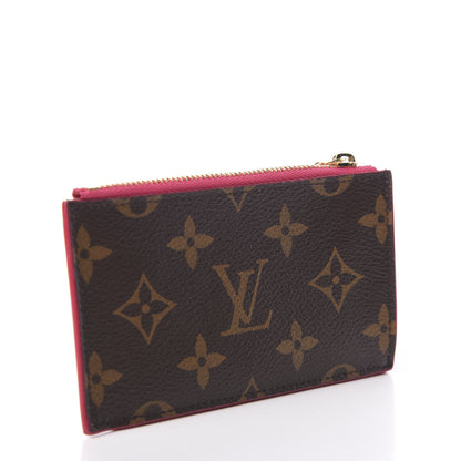 Louis Vuitton Monogram Blooming Flowers Zipped Card Holder Hot Pink Rose Ballerine 2 of 6