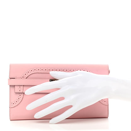 Hermes Swift Ghillies Kelly Longue Wallet Rose Sakura 2 of 7
