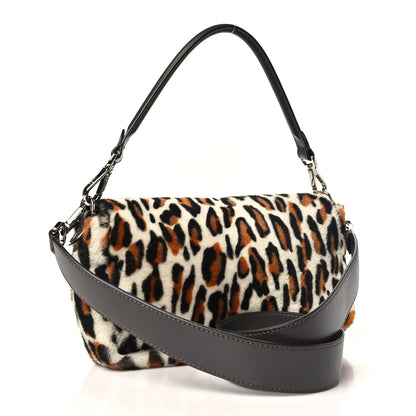 Fendi Calf Hair Leopard Print Baguette Moro 2 of 9