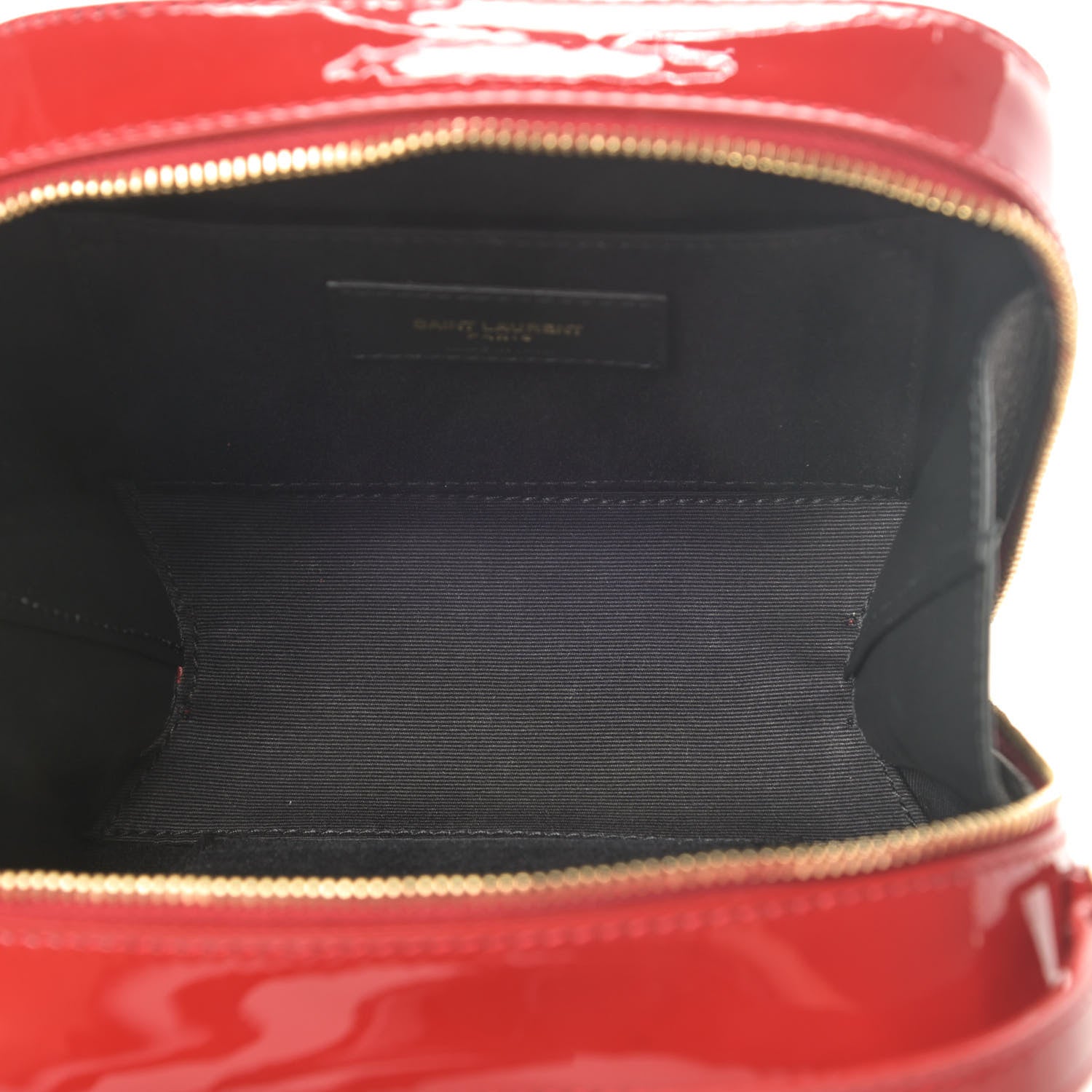 Saint Laurent Patent Matelasse Monogram Toy Vicky Camera Bag Red 4 of 4