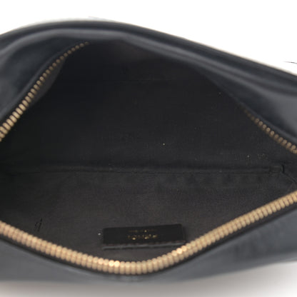 Fendi Glazed Fabric Vitello Century FF 1974 Stamp Patch Mini Camera Case Mogano Panna Black 5 of 11