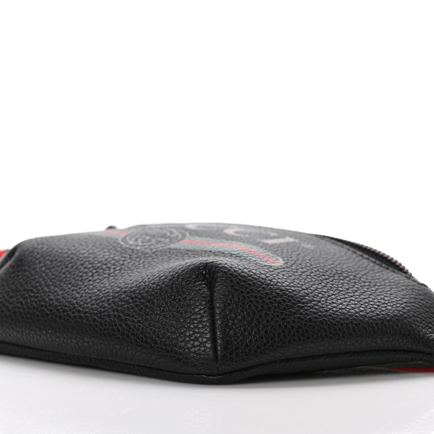 Grained Calfskin Small Logo Belt Bag Black