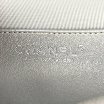 Chanel Metallic Lambskin Quilted CC In Love Heart Bag Silver 6 of 10