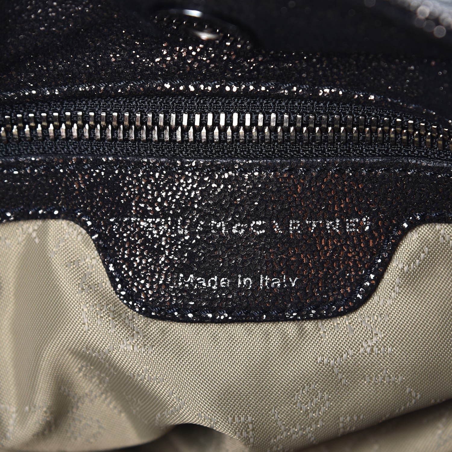 Stella McCartney Chamois Shiny Dotted Large Falabella Bucket Bag Ruthenium 6 of 6