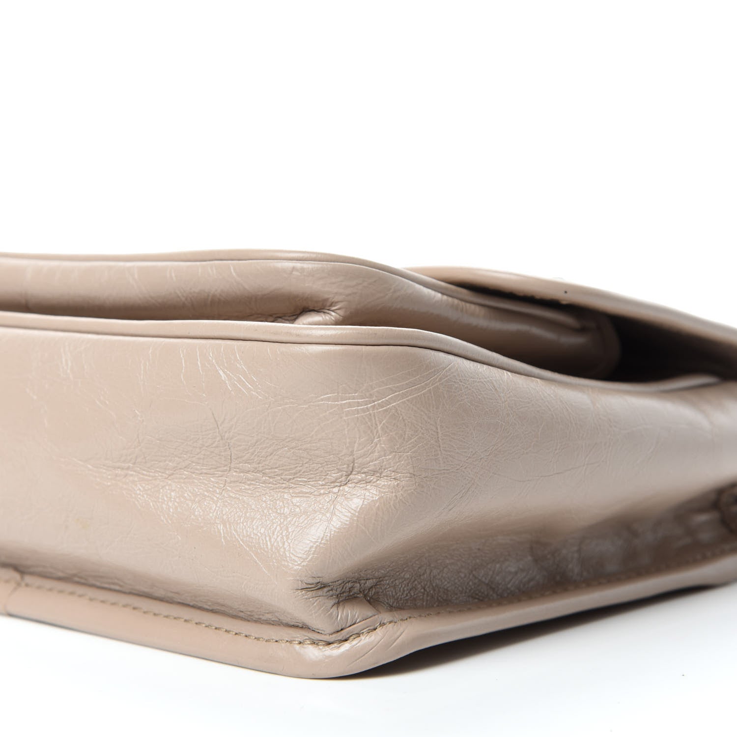 Saint Laurent Crinkled Calfskin Matelasse Monogram Baby Niki Chain Satchel Light Taupe 7 of 11