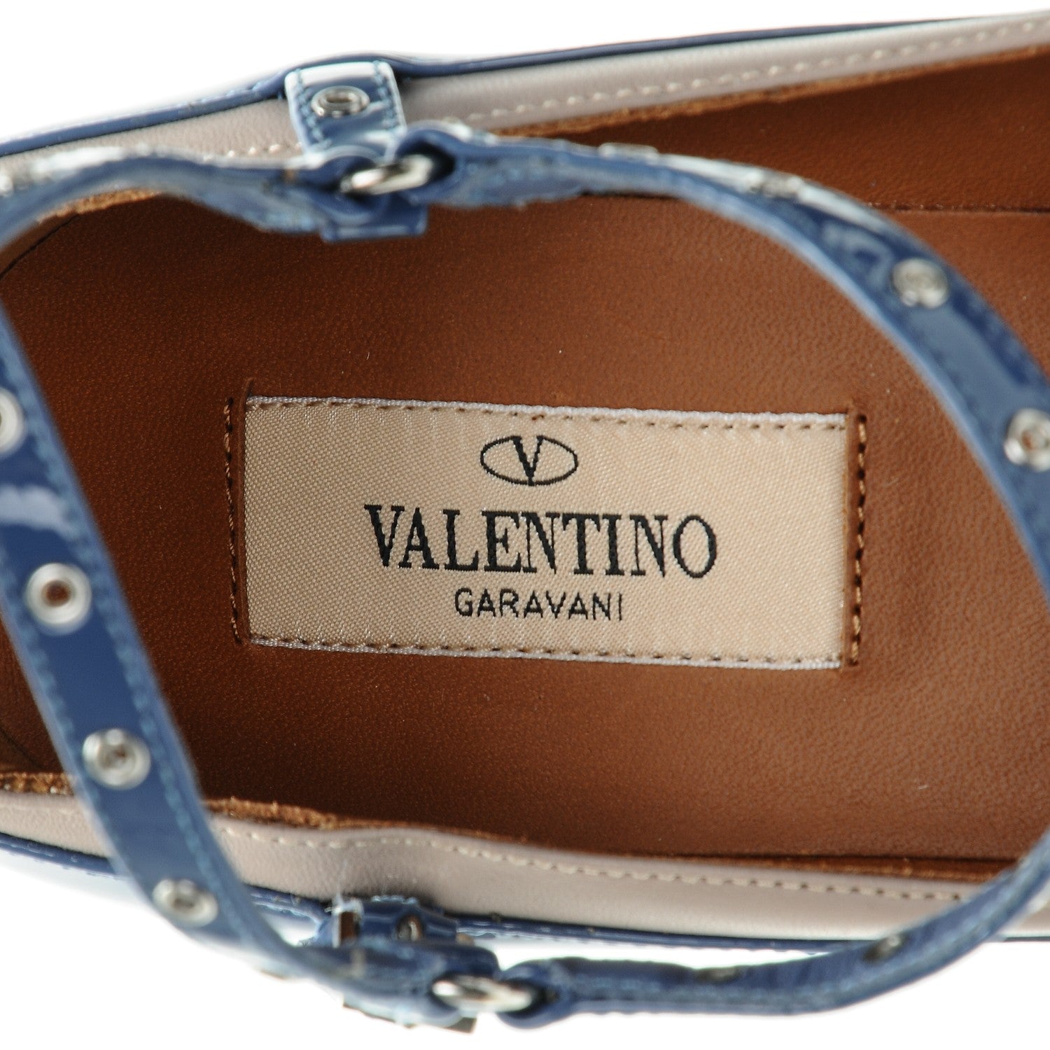 Valentino Garavani Patent Love Latch 100mm Pumps 35 Indaco Poudre 6 of 7