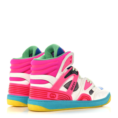 Gucci Demetra Womens Basket High Top Sneakers 41 Great White Bright Splash Loess 4 of 13
