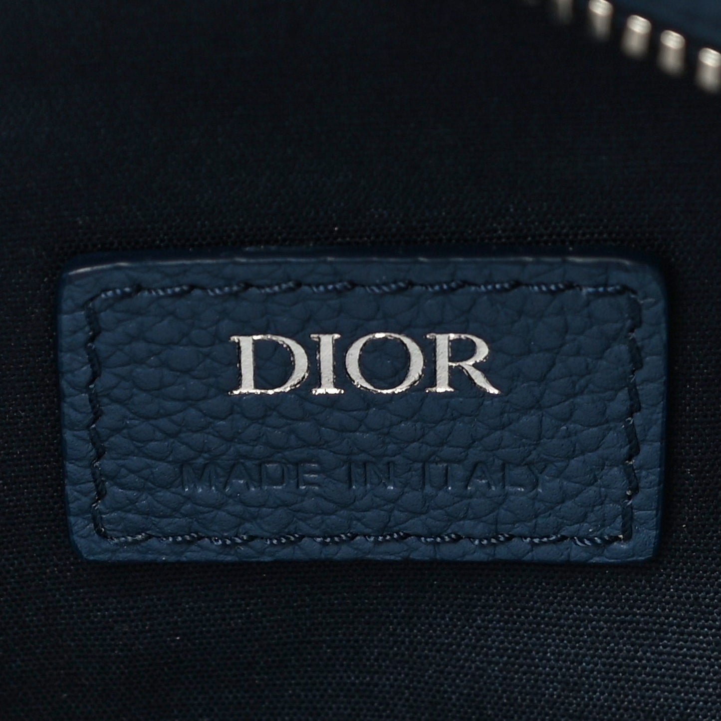 Denim Oblique Soft Saddle Bag Blue