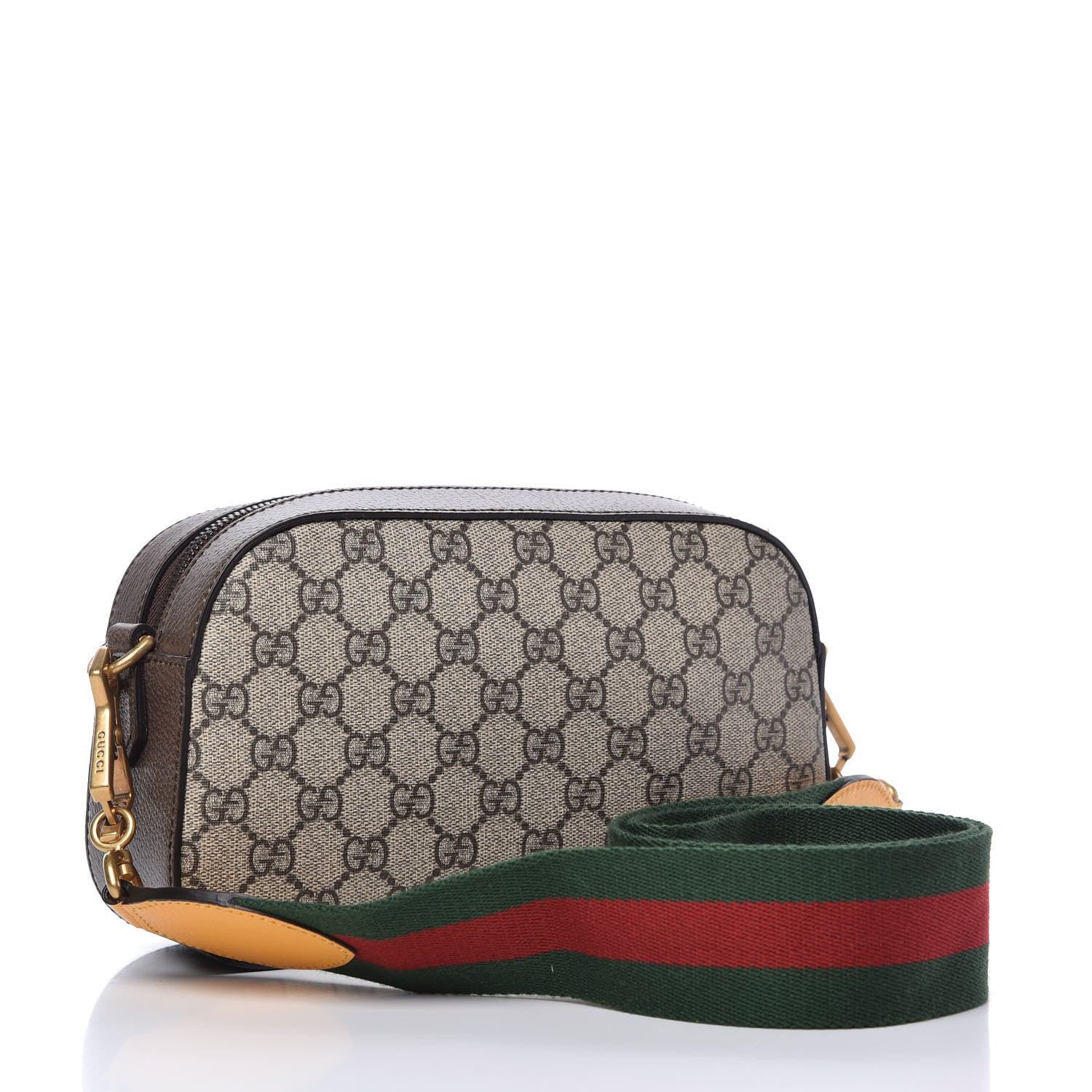 Gucci GG Supreme Monogram Web Neo Vintage Shoulder Bag Beige New Acero Crop 3 of 11